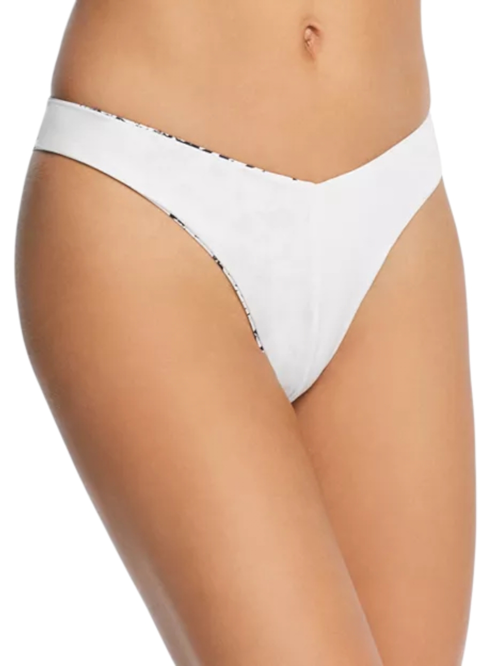 NWT Onia Swim White Black Speckle Reversible Cheeky V Bikini Bottom Small - Picture 3 of 7